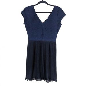 UO Pins & Needles Navy Black Dress  Medium